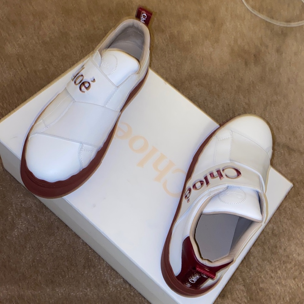 Chloe slide on dawn red sneakers size 37